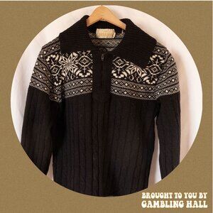 vintage jantzen half-zip knit sweater